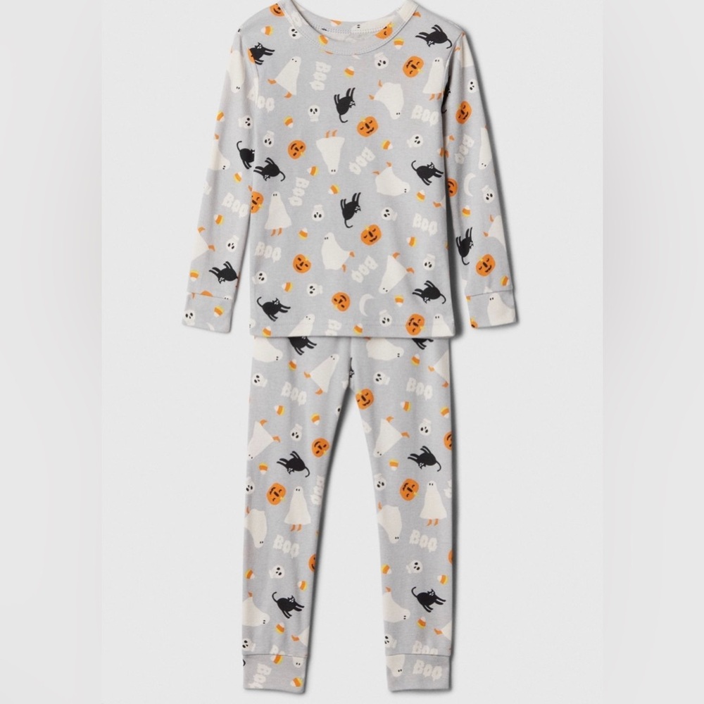 babyGap Organic Cotton Halloween Pajama Set | Pumpkin Ghost Cat | 18-24M